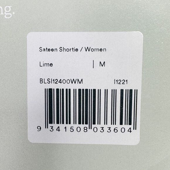 ettitude Sateen Shortie Shorts - Size Medium - Lime - Picture 8 of 8